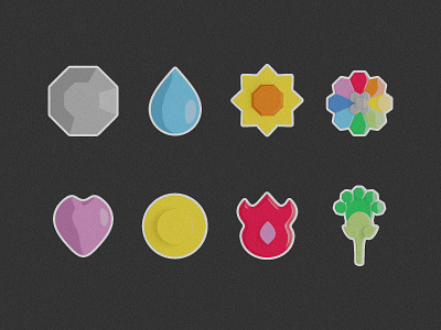 Pokemon Badges Stickers