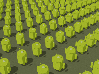 Army of Androids (Bugdroid) android app androids army branding design digital dribbbleweeklywarmup logo