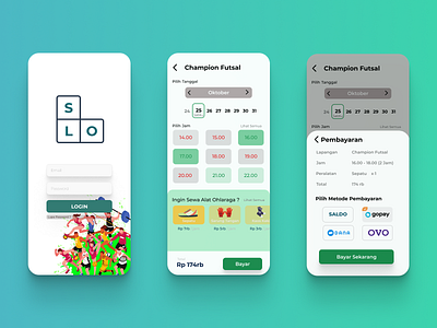 SLO - Sports Booking App Design 2/2 app booking design mobile online sports ui ux