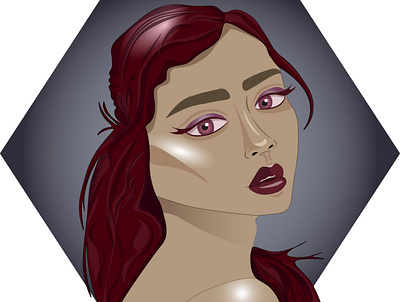 girl hair red app design graphic design icon illustration illustrator logo vector web website