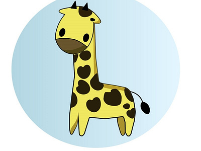 giraffe animation app design graphic design icon illustration illustrator logo minimal vector