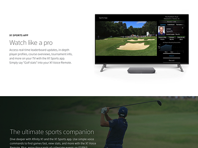 Comcast X1 Golf App