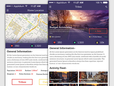 My Holiday Activities activities communities design interface ios iphone people purple search traveling uiux userfriendly