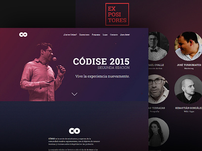 Códise 2015 Landing Page background clean cover css design flat gradient header homepage landing page responsive web