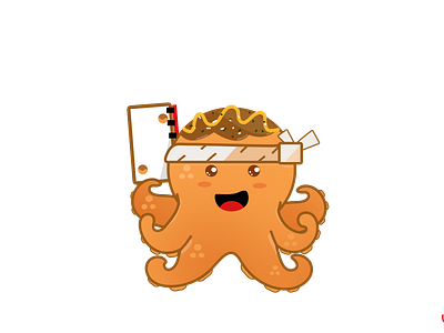 takoyaki octopus graphic design icon logo vector