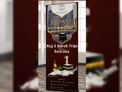 Umrah Roll up Banner design 2022 365 arabic banner creative design eid google graphic design hajj islamic marketing promotional ramadan rollup simple trending ui umrah upcoming