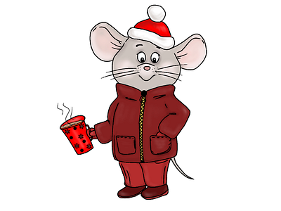 Mouse cartoon character mouse new year