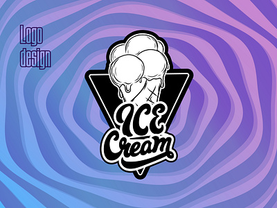 icecream branding design icecream illustration lettering logo typography vector
