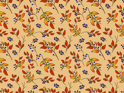 Autumn Pattern design illustration paper pattern vector