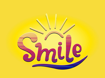 smile with san cartoon design illustration illustrator lettering postcard smile typography vector