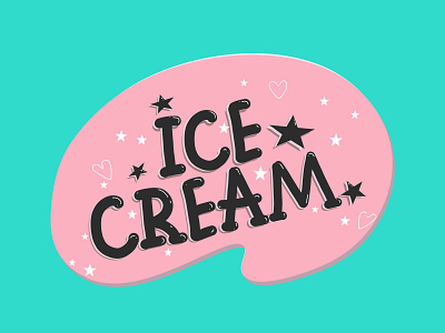 ice cream cartoon cream design ice icecream illustration illustrator lettering logo postcard typography vector