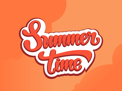 Summer time design draw illustration illustrator invitation lettering logo postcard typography vector