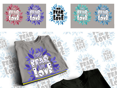 no fear in love branding design illustration illustrator lettering logo postcard print print design t shirt design t shirts