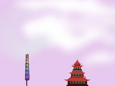 Japanese castle castle design illustration illustrator