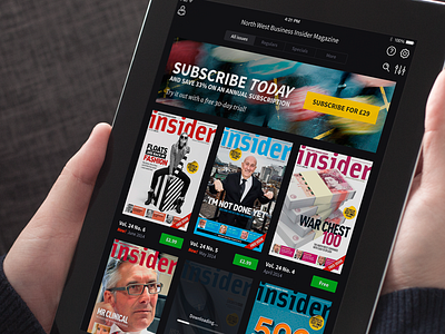 Magazine App Grid In Portrait app grid icons ios ipad magazine magazines reading