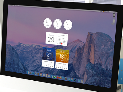 OS X Dashboard Widgets calendar clock dashboard osx weather widgets