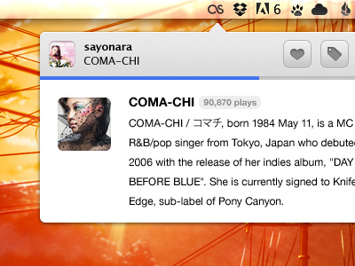 Lastfm Menubar thingie app mac menubar osx ui