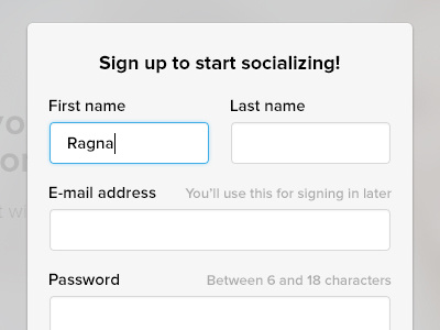 We all love forms forms signup ui web