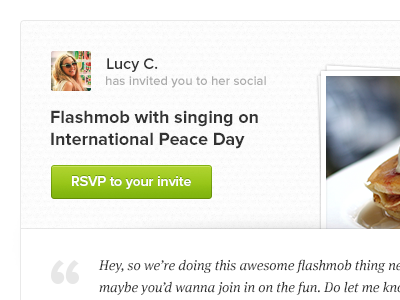 RSVP event invite join rsvp social ui web