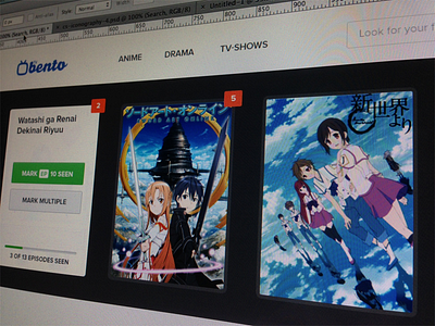 Watchlist anime button dashboard drama header thumbnails tracking tv shows ui web
