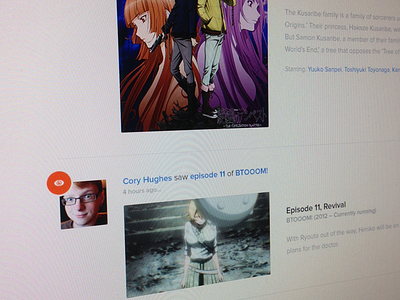 Dashboard stream activity anime button dashboard drama header stream thumbnails tracking tv shows ui web