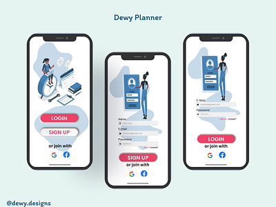 Dewy's school planner(1) app design graphic design planner school app ui ui ux ux