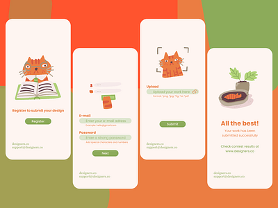 Sign up page for a design contest app dailyui dailyui 001 design graphic design registration registration page signup ui ux
