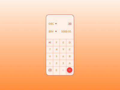 Numeral System Calculator| Daily UI Challenge | Day 4 app calculator calculator ui daily ui 004 dailyui dailyuichallenge mobile app mobile app design ui ux