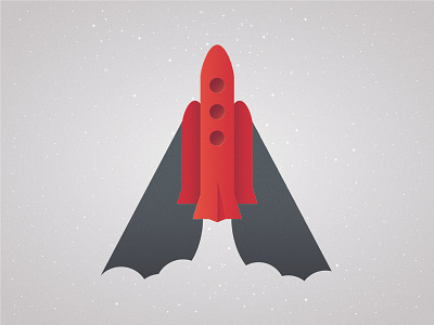 Simple Rocketship illustration design flat icon illustration rocketship ship space spaceship vector