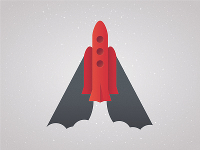 Simple Rocketship illustration