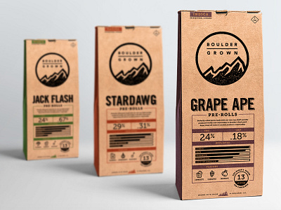 Boulder Grown Packaging branding cannabis cannabis logo cannabis packaging design marijuana packaging