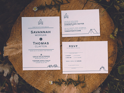 Wedding Invites design invitation invites outdoors outdoorsy print wedding