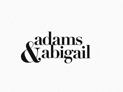 Adams & Abigail [7/50] abigail adams black white branding dailylogochallenge design fashion fashion brand logo wordmark