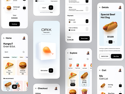 Food App UI app design food mobile ui ux