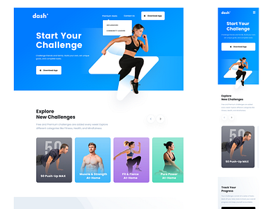 Fitness Website and App UI app design mobile ui ux website design