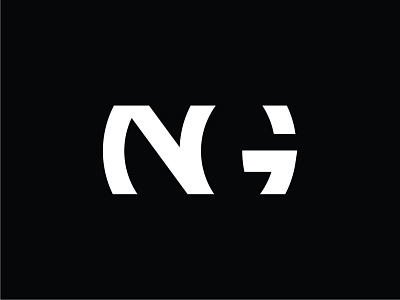NG initials logo branding design typography vector
