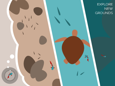 Explore New Grounds (Colorwar) animals debut illustration minimalist ocean