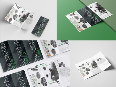 TriFold Flyer for Makeen Energy : Chain Belt Sector branding concept business cooperate coperate creative design flyer artwork marketing minimal modern