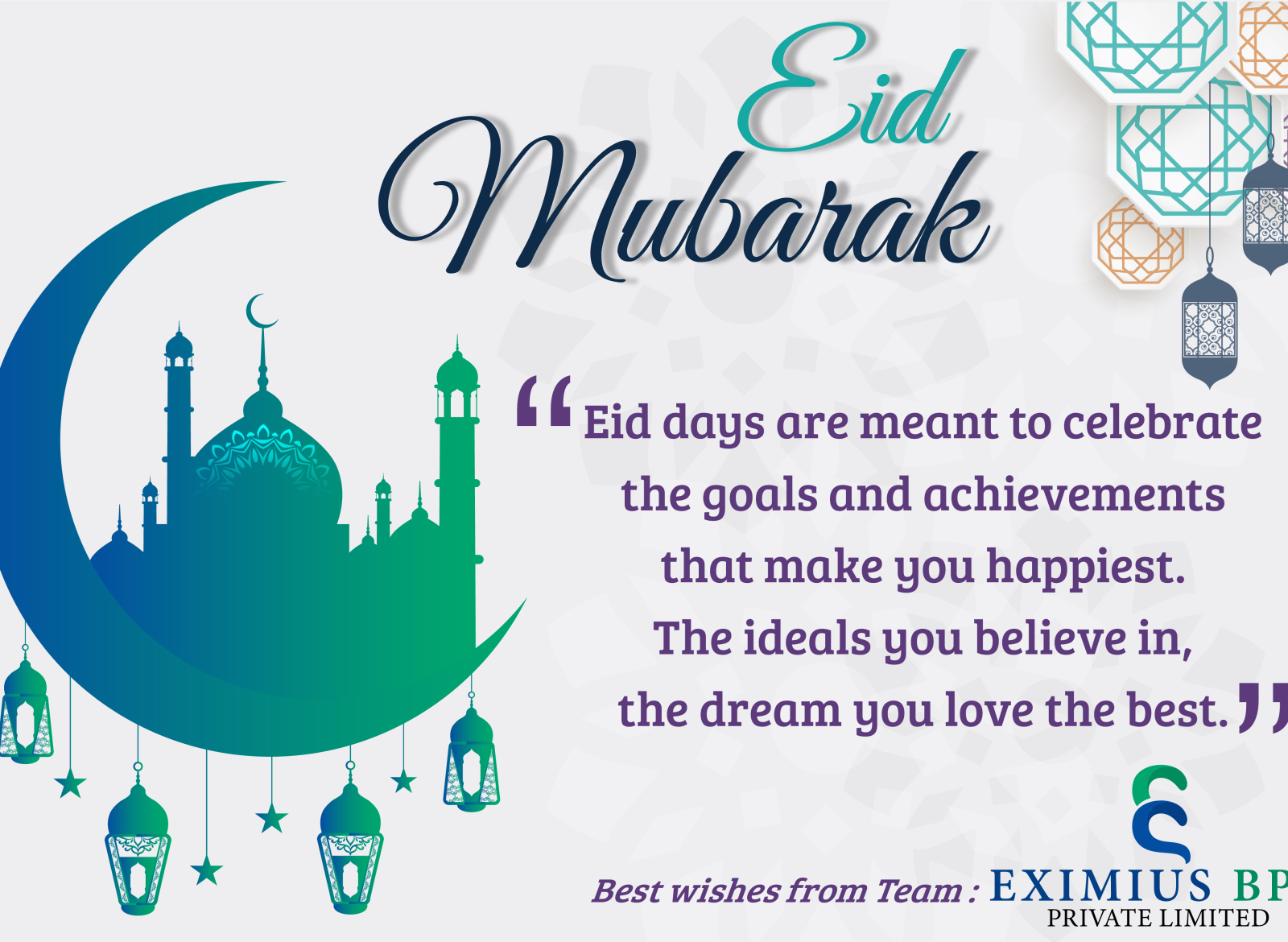 Eid Wish Social Media Post by Farhan FZL on Dribbble