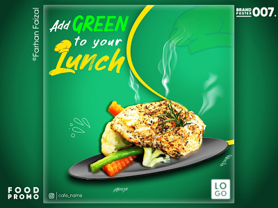 Healthy Lunch | Food Promo advertising creative design food modern poster design social media