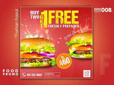 BUY 2 GET 1 FREE | Food Promo | Client Project advertising burger commercial 4 creative design food promo restaurant social media