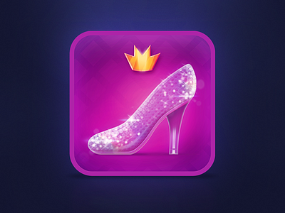 Cinderella crown crystal icon ios shoe
