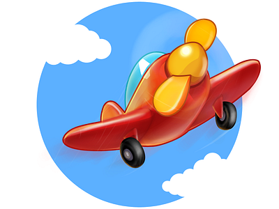 Airplane airplane fly illustration kids toy