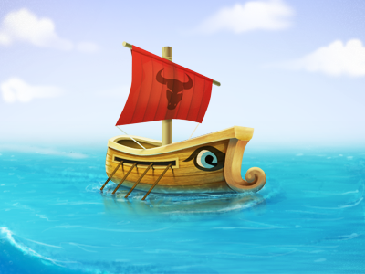 Ship game icon photoshop sea ship troy