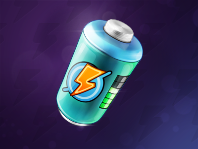 Battery battery energy game glossy icon power