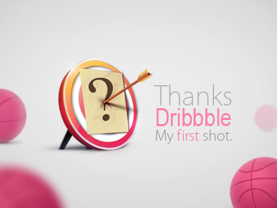 Thanks Dribbble arrow ball dribbble icon shot target thanks