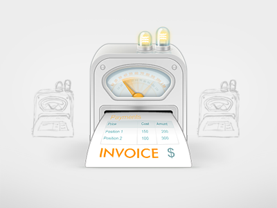 Invoice Icon icon invoice lamps machine vector
