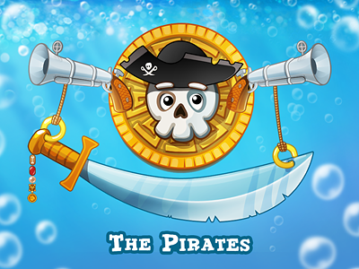 The Pirates bubbles kids medallion pirates pistols saber skull