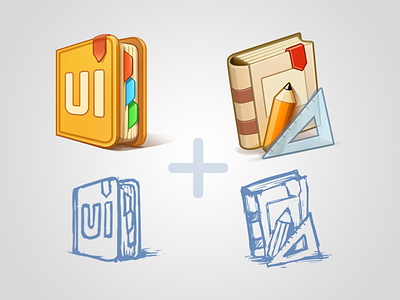 UI Book & Design Book icons