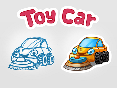 Toy Car car game icon kids toy vector